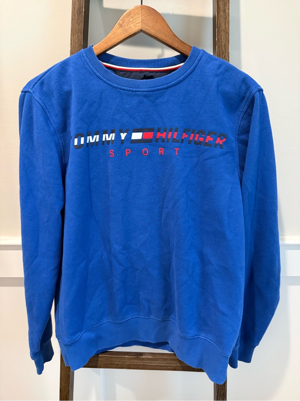 Tommy Hilfiger Royal Blue Crewneck Sweatshirt with Chest Logo